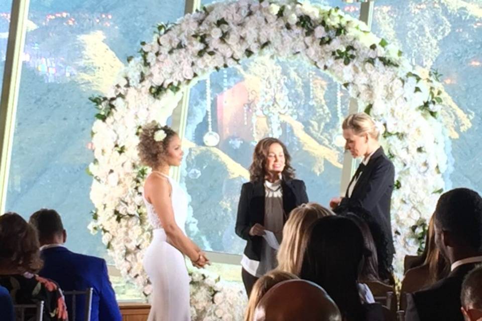 Ceremony floral arch