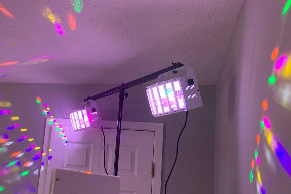 Moving colors on dance floor