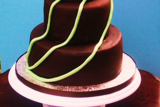 chocolate fondant - austin wedding cake