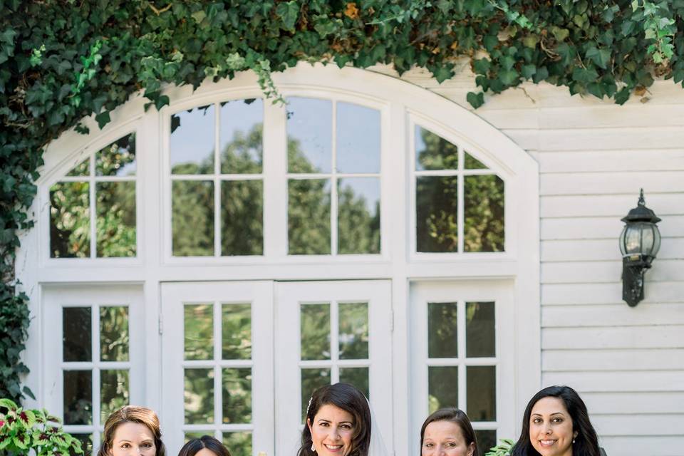 Bride and bridesmaids