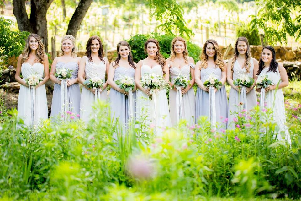 Bride & bridesmaids