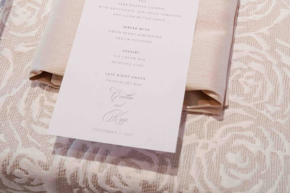 Paige Vaugh Photo - Menu