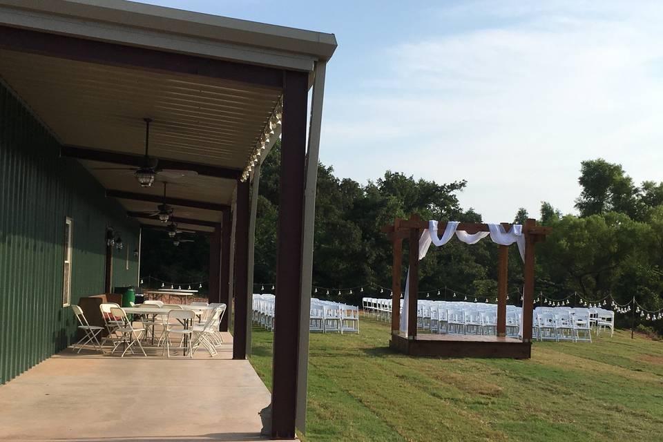 Outside ceremony area