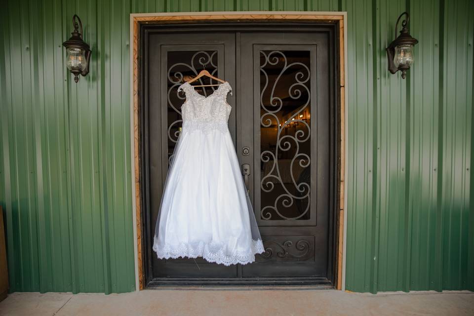 Large wrought iron doors