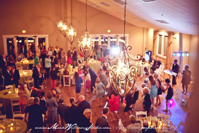 View from the top of the reception hall