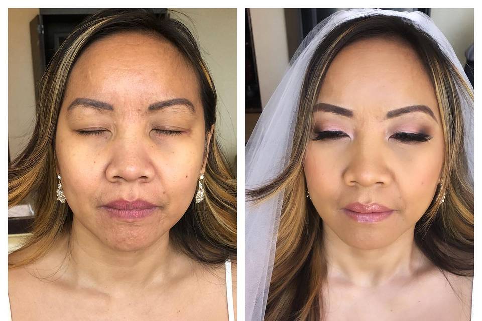 Wedding before and after