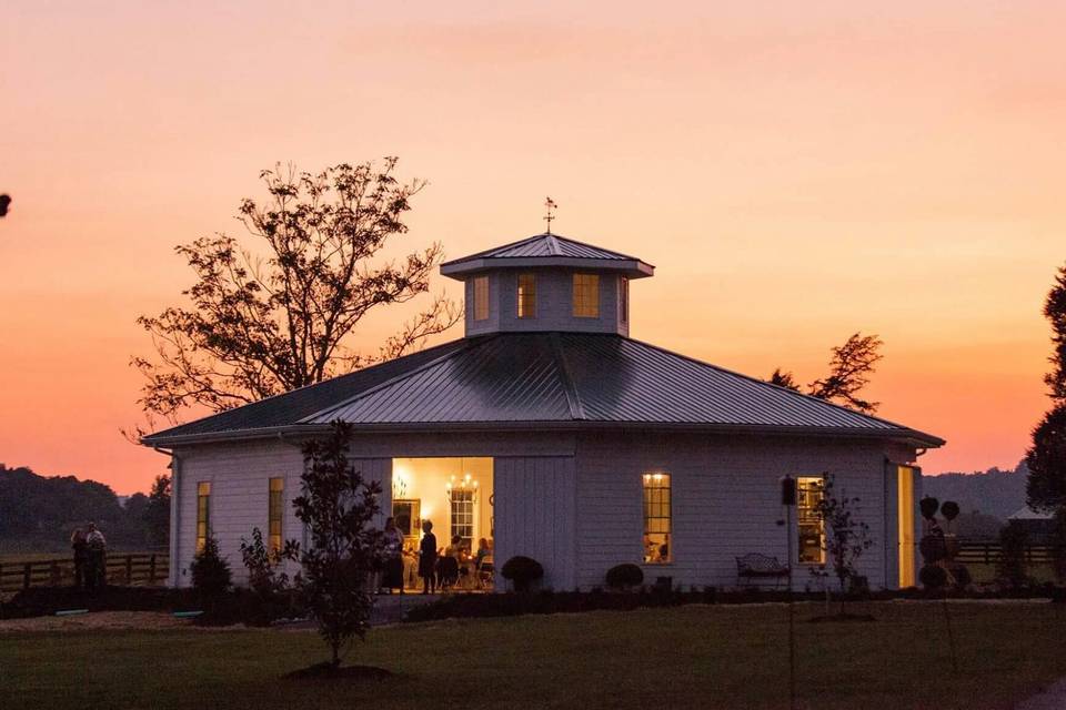 The venue at sunset