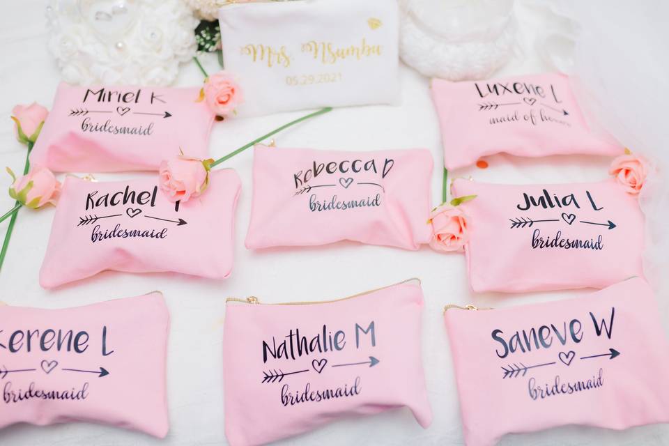 Brides maids pouches