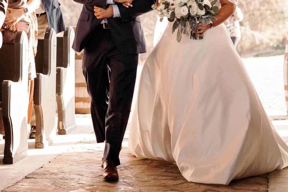 Walking down the isle with dad