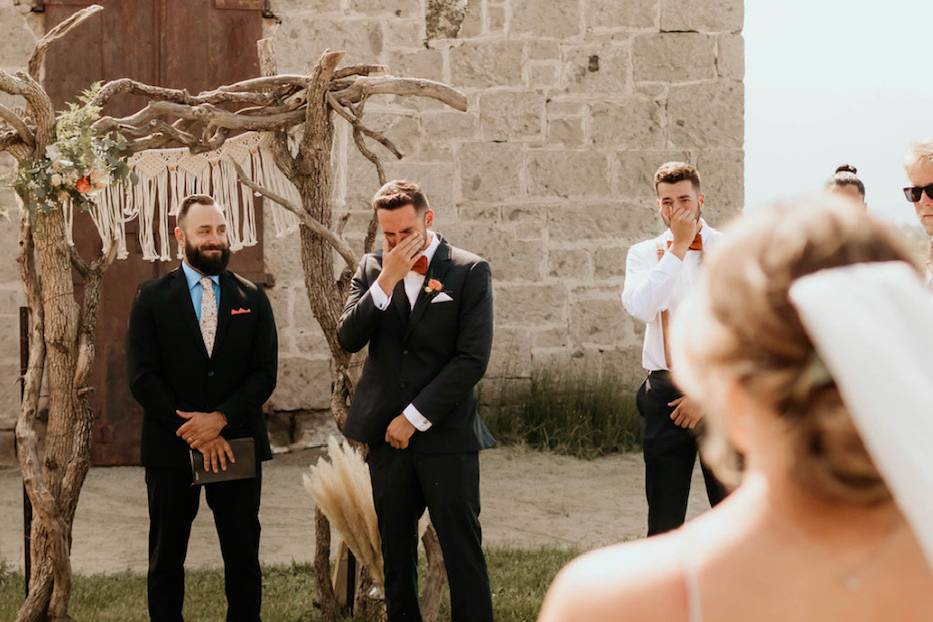 Grooms Reaction  - It’s Alysa-renae Photography
