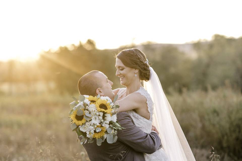 Couple romantic in the vines