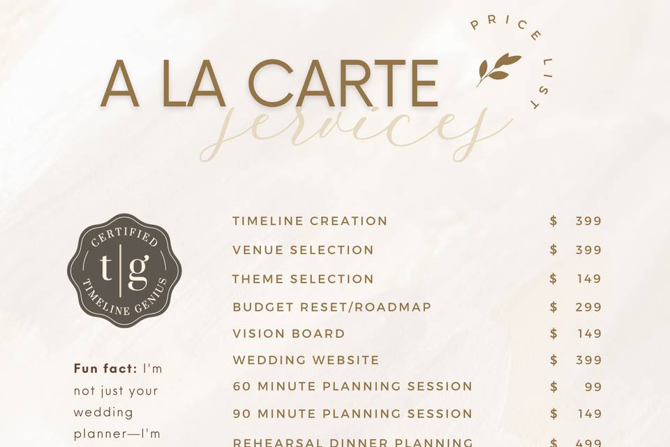 A La Carte