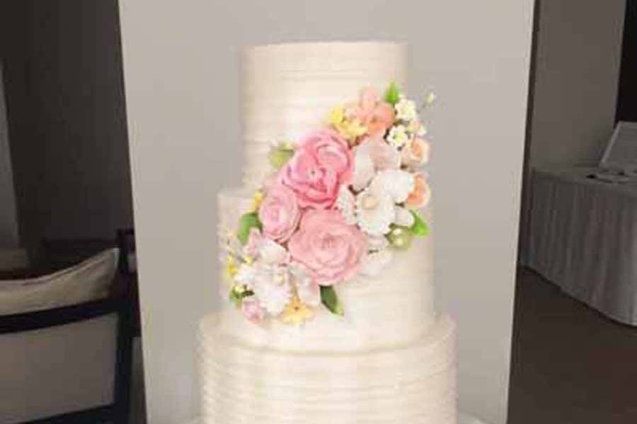 Three tiered cake