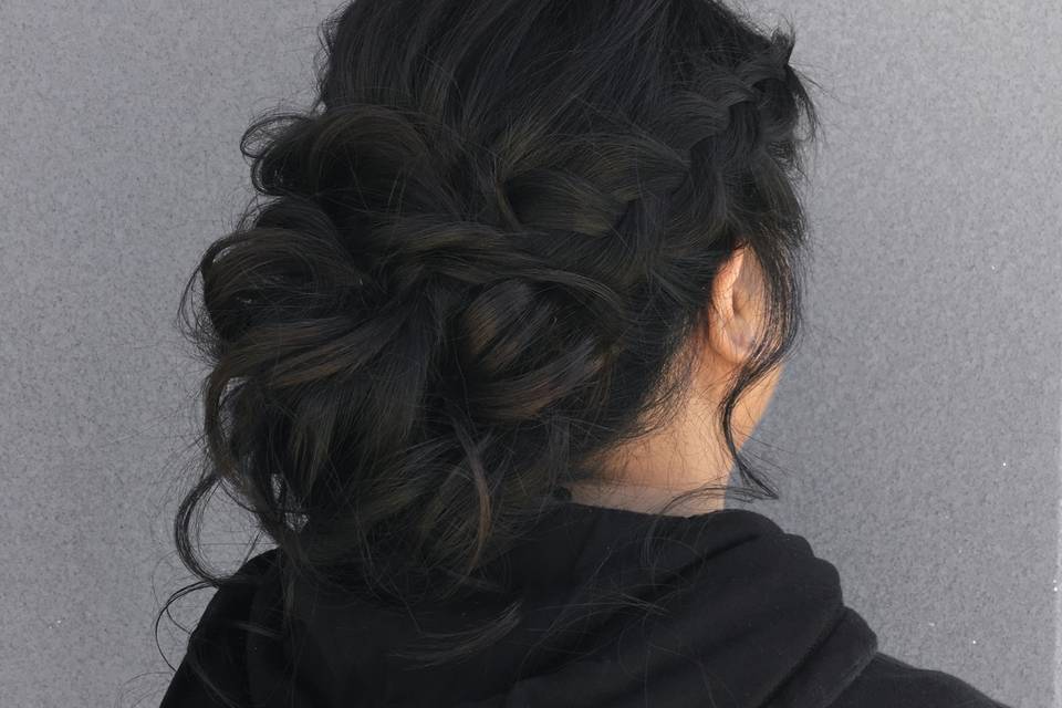Light and airy braided updo