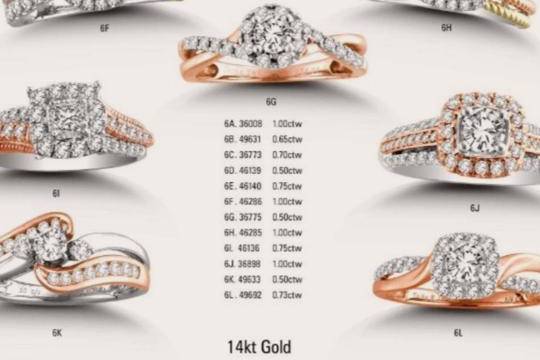 Diamond Rings with Rose Gold