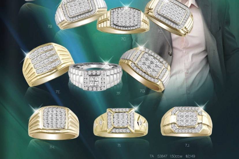 Men's Gold & Diamond Ringss