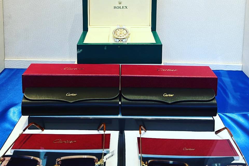 Rolex and Cartier display