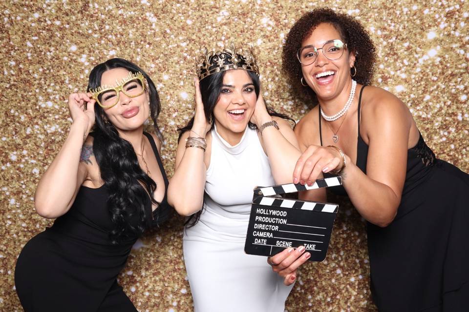 Gold Sparkle Photo Booth Backd