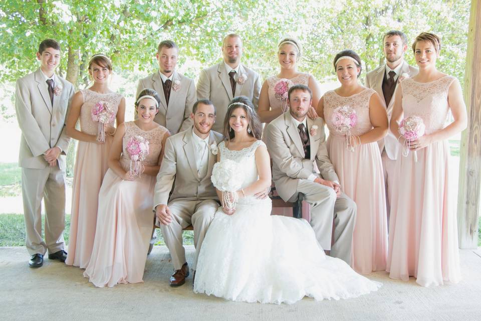 Wedding Party Portraits at Olivet Christian Church in Columbia MO.