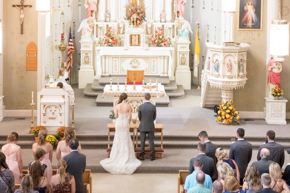 Ceremony at St. Joseph Catholic Church in Westphalia MO.