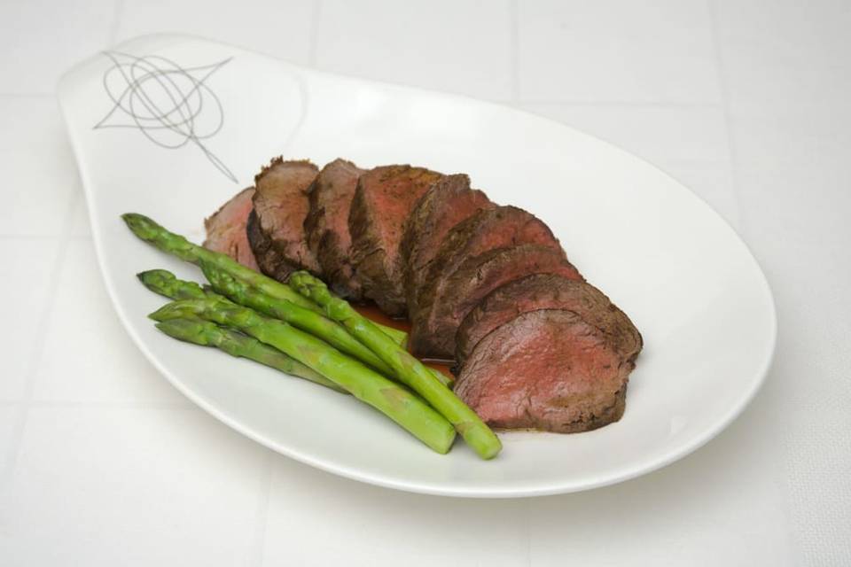 Beef Tenderloin with a Caramelized Shallot and Red Wine Reduction