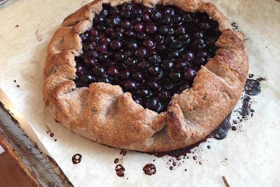 Blueberry Galette with Rosemary Crust