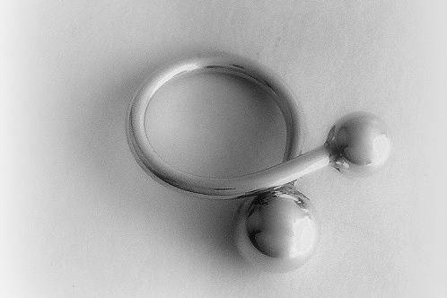 Sterling echo ring, handmade