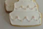 Wedding cake cookie favor