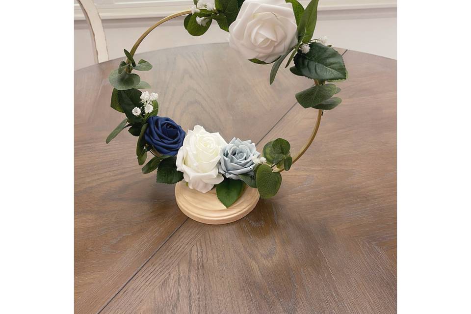 Double side with roses