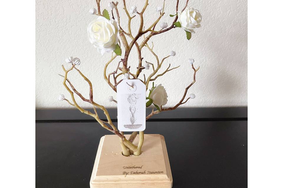 Tree branches with tag