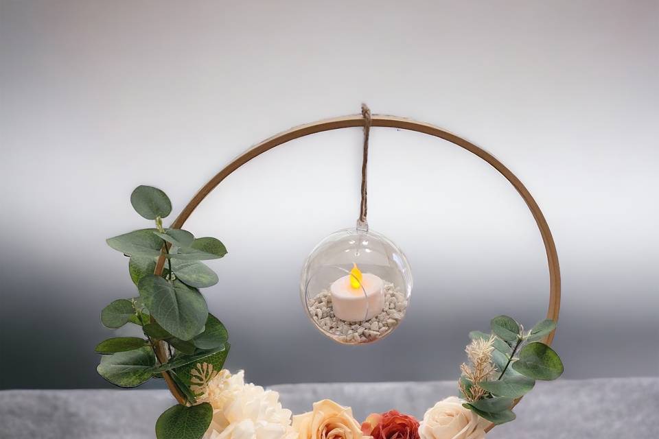 Vintage flowers with sphere