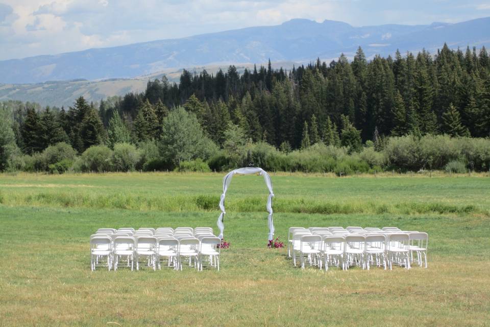 Ceremony in the hayfield
