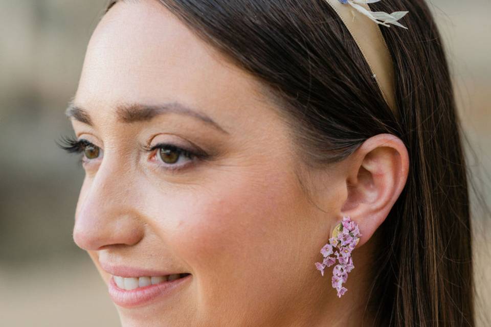 Bride with floral headband