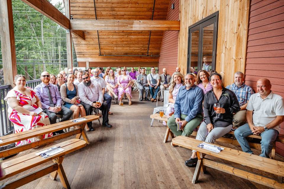 Waiting for the grooms!