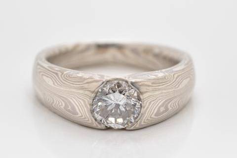 Mokume Gane Ring Engagement Ri