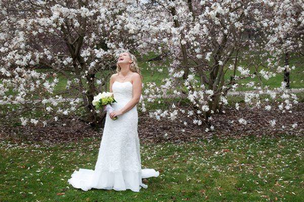 Bride holding her bouquet