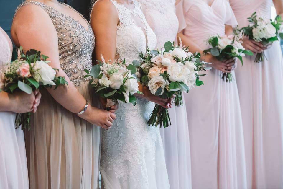 Bride and maids