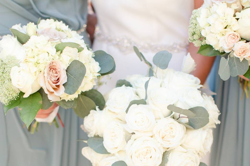 White rose bouquet