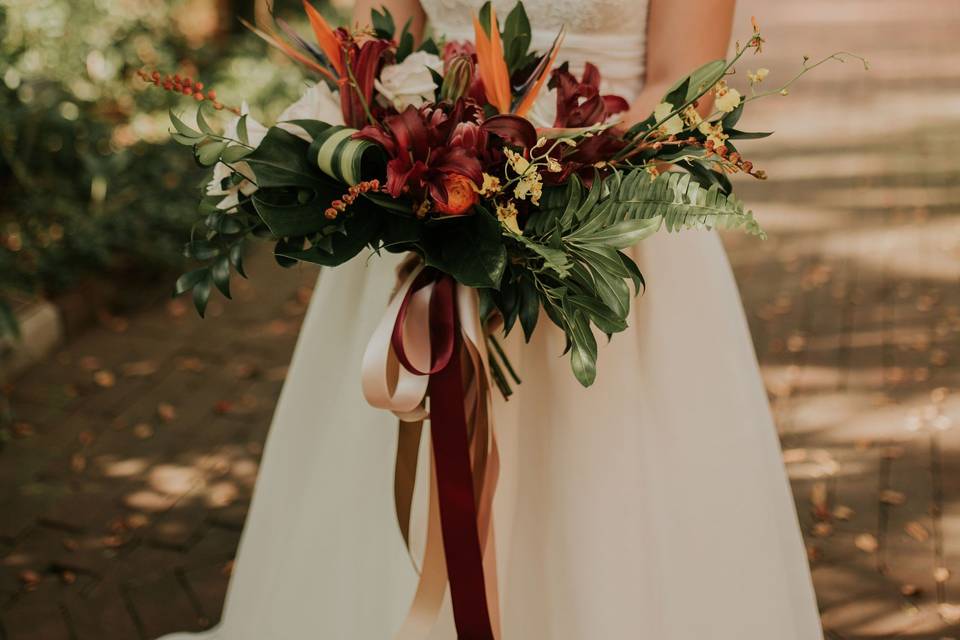 Tropical brides bouquet