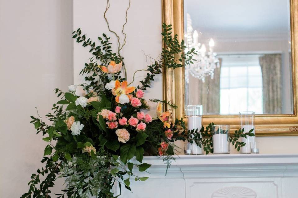 Fireplace florals