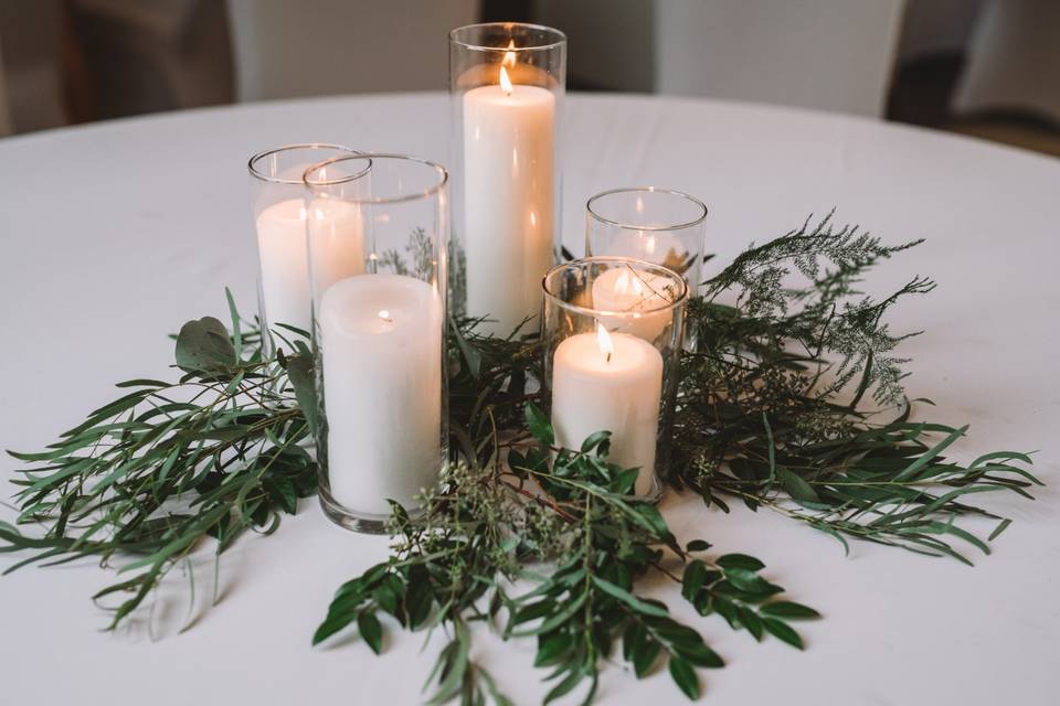 Candles and foliage