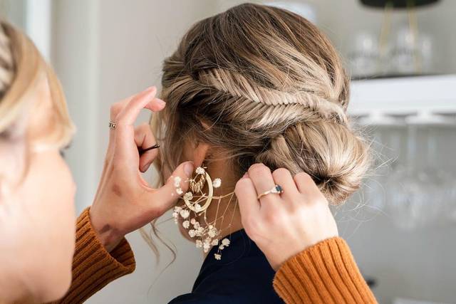 Wedding Fishtail Updo Bun