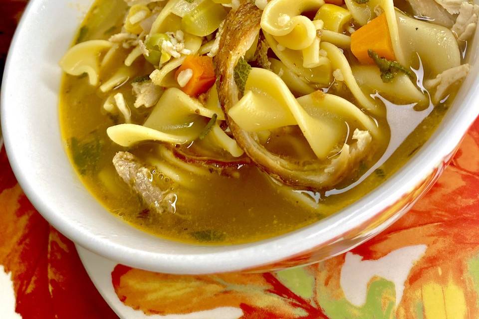 Smoked Turkey Noodle Soup