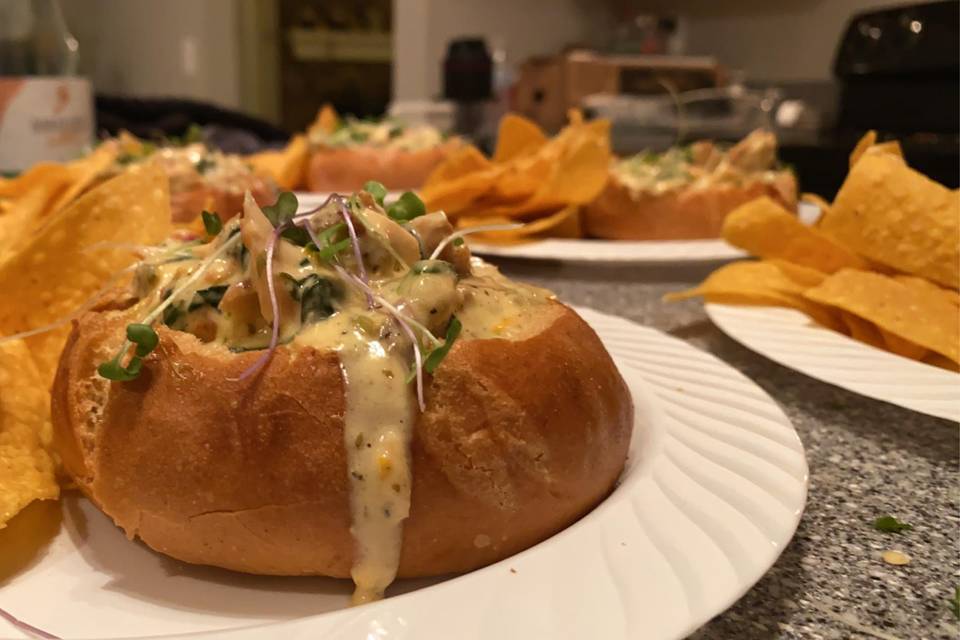 Salmon Dip Bread Bowl