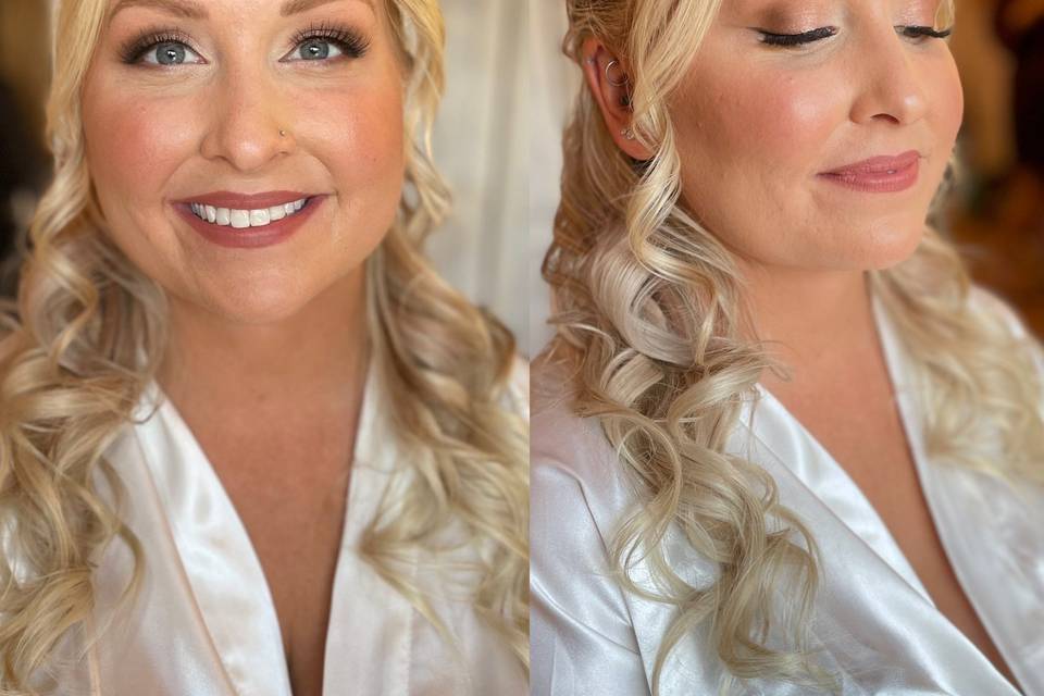 Rose gold bridal look