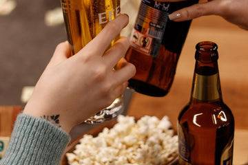 Beer and popcorn