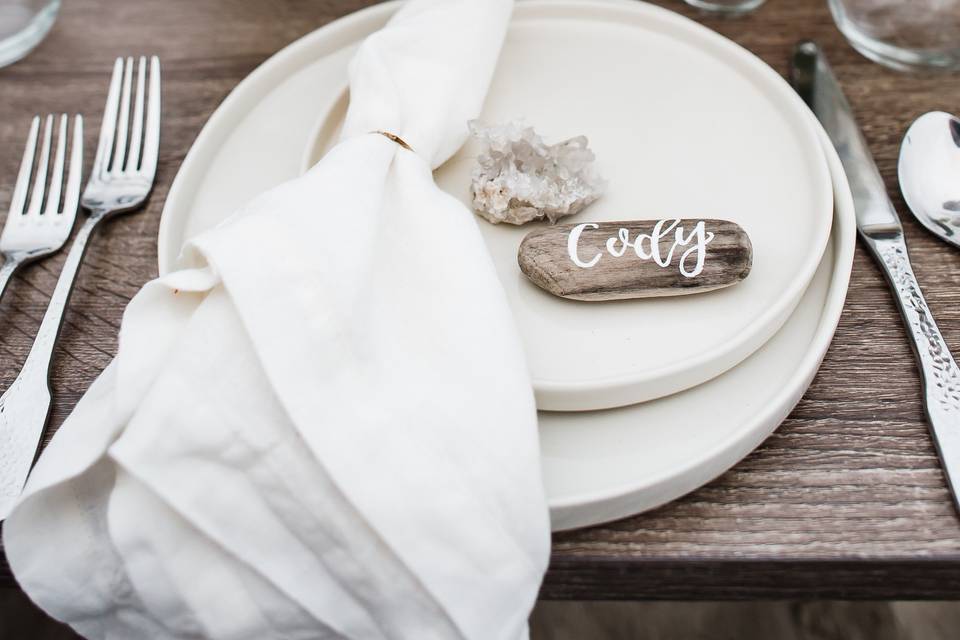 Driftwood Place cards