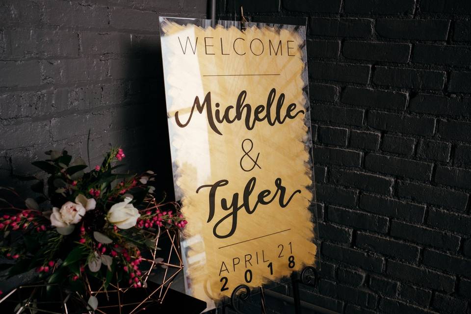 Acrylic welcome sign