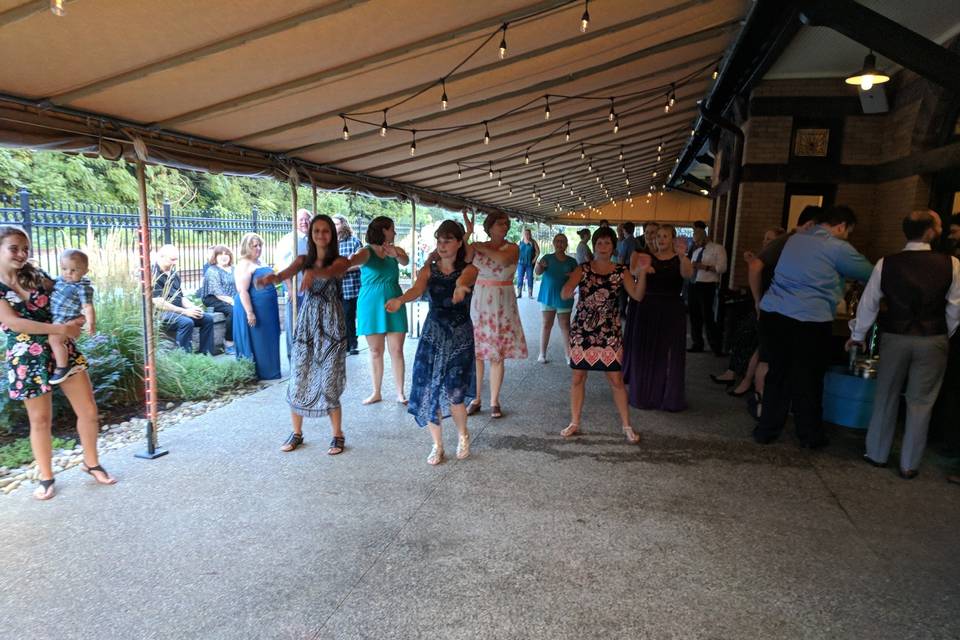 Guests dancing