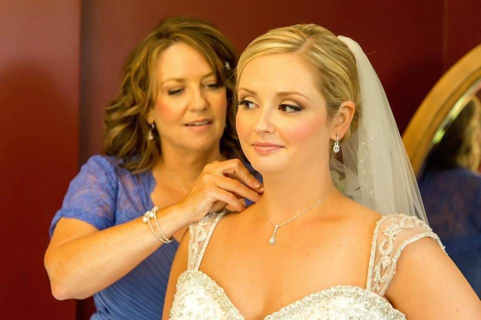 Bride and mother of bride make